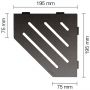 Schlüter-SHELF-E-S2 TSDA WAVE  Alu strukturbeschichtet dunkelanthrazit