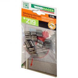 Windhager Insektenschutz Edelstahlklammer 12 Stk./Pack für alle Gewebearten zur Lichtschachtabdeckung verwendbar