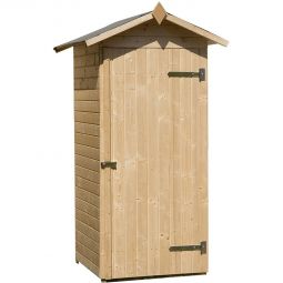 weka Gartenschrank 351 Naturbelassen Geräteschrank Aufbewahrungsschrank 83x85x199cm, Massivholz