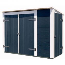 weka Gartenschrank Multibox 367 Anthrazit Geräteschrank Aufbewahrungsschrank 205x84x152cm, inkl. 3 Regalböden im Seitenschrank