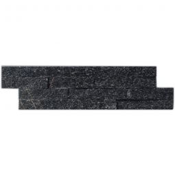 Wellker Wandverblender Naturstein Quarzit Schwarz Format Z 40x10 cm Riemchen Zur Wandgestalltung geeignet