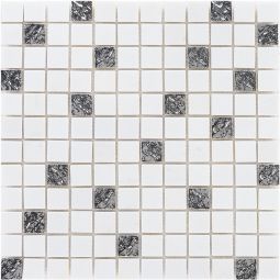 Wellker Kombimosaik Naturstein Metall Arequipa Silver 30x30 cm Mosaikfliesen 8 mm vielseitig einsetzbar