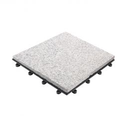 florco Klickfliese Stein Granit vollflächig 30x30x2,8cm, kombinierbares Klicksystem mit Echtsteinoberfläche
