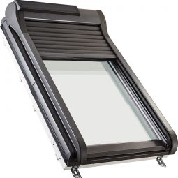 Roto Außenrollladen ZRO S 4373 Solar Funk mit Easy Charge Ladefunktion, inkl. Funk-Wandschalter