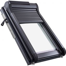 Roto Außenrollladen Designo ZRO S R6R8 Solar Funk mit Easy Charge Ladefunktion, inkl. Funk-Wandsender