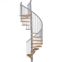 Minka Spindeltreppe Spiral Effect grau Wendeltreppe inkl. Aluminiumhandlauf, verschiedene Breiten