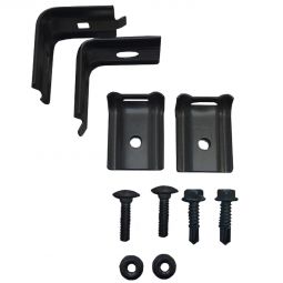 Zaunanschlusswinkel Anthrazit RAL7016 inkl. Befestigungsmaterial Zur Verbindung von Zaunmatten mit Torpfosten
