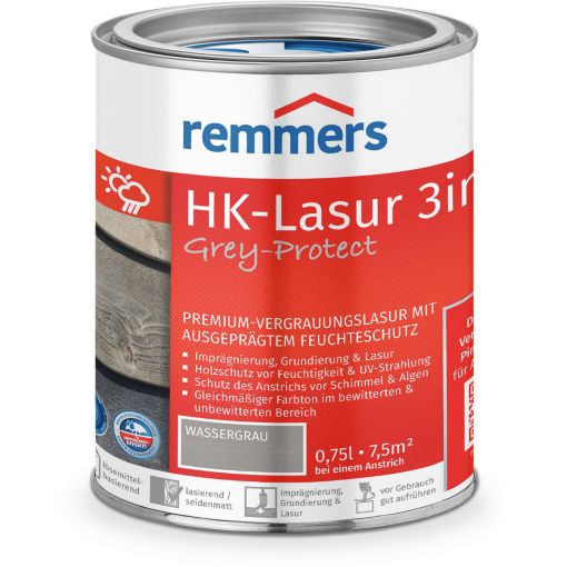 Remmers HK-Lasur 3in1 Grey-Protect wassergrau 2