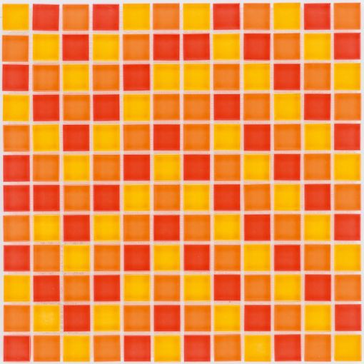 Glasmosaik Rot Orange Gelb 30x30 2