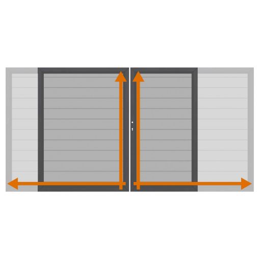 TraumGarten Doppeltor auf Maß Sichtschutzzaun 2