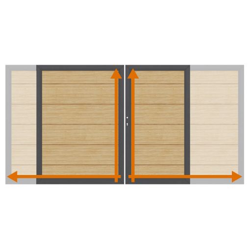 TraumGarten Doppeltor auf Maß Sichtschutzzaun 2