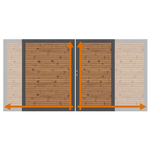 TraumGarten Doppeltor auf Maß Sichtschutzzaun 2