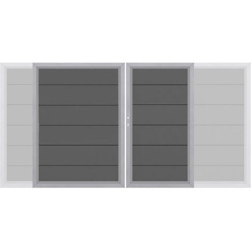 TraumGarten Doppeltor auf Maß Sichtschutzzaun 2