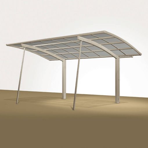 XIMAX Aluminium Carport Stützstange Mattbraun 2