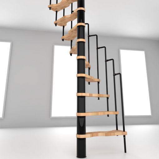 Minka Spindeltreppe Suono Buche schwarz 2