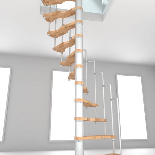 Minka Spindeltreppe Suono Buche weiß 2