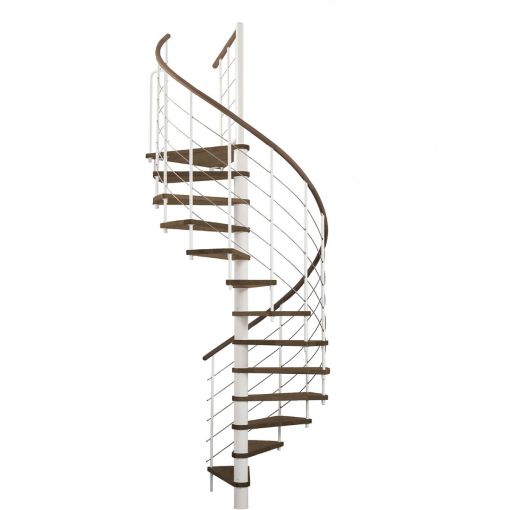 Minka Spindeltreppe Venezia weiß Wendeltreppe 2