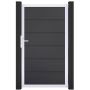 GroJa Einzeltor BasicLine PVC-Steckzaun Anthrazit 