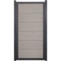 GroJa Viento Sichtschutzzaun Hochkant Bi-Color Sand mit Alu-Rahmen Anthrazit DB 703 Sichtschutz Lamellenzaun