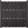 GroJa Fertigzaun Sichtschutzzaun Anthrazit/Anthrazit Sichtschutz Lamellenzaun