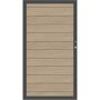 TraumGarten Sichtschutzzaun SYSTEM WPC CLASSIC Gartentor Sand/Anthrazit