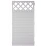 T&J Sichtschutzzaun LIGHTLINE mit Dekorgitter weiß Sichtschutz Lamellenzaun