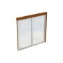 Skan Holz Seitenwand Polycarbonat Wandanbau Nussbaum