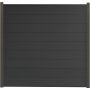 Wellker Sichtschutzzaun Steckzaunelement Capri Set WPC anthrazit/grau Sichtschutz Steckzaun Komplettes WPC-Zaunfeld 180x180 cm, einfache Steckmontage und hohe Witterungsbeständigkeit