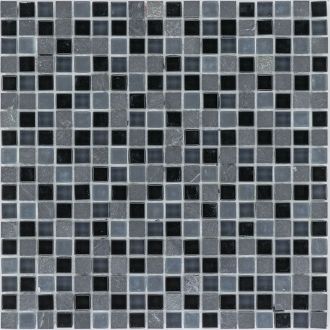 Kombimosaik-Glas-Naturstein-Marmor-Black-1