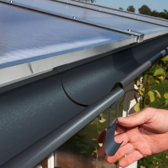 SKANHOLZ DachrinnenSet Metall Anthrazit für Pavillon Toulouse